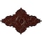 Ekena Millwork Melchor Diamond Medallion (Canopies up to 4"), 67 1/4"W x 43 3/8"H x 4"ID x 2"P, Brushed Mahogany CM70X43MLBMF - alternate 1
